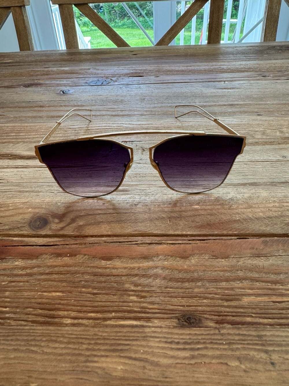 Christian Dior Yellow Goldtone So Real Pop Sunglasses